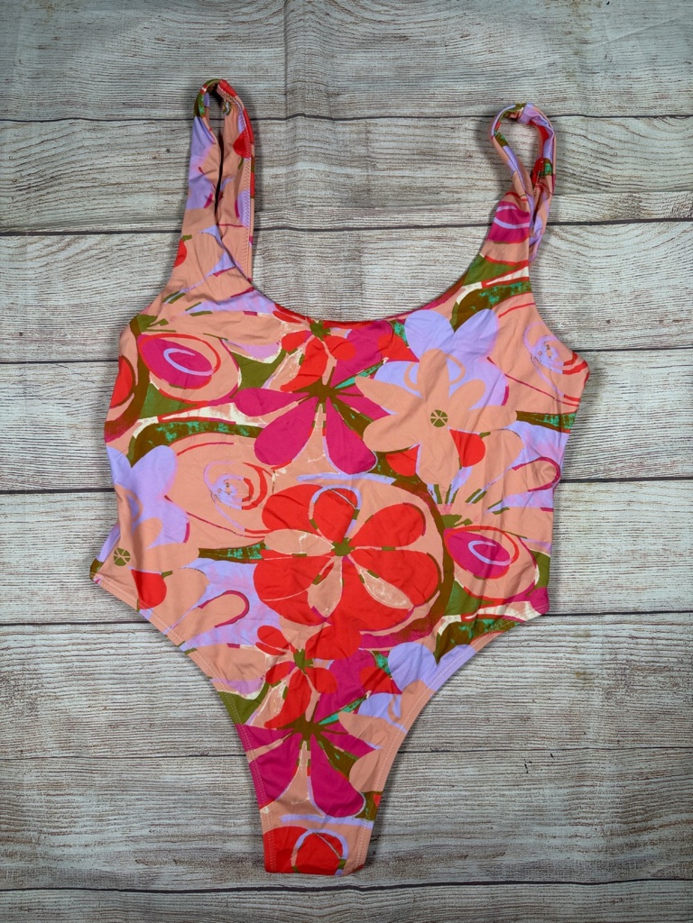 Urban Outfitters Floral One-Piece‎ Swimsuit - Peach, Pink, Red, Lavender, Green